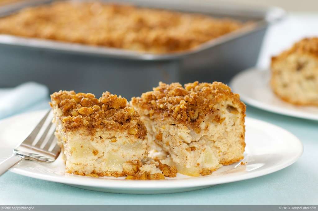 Low Fat Pear Walnut Coffee Cake recipe