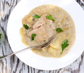 Slow Cooker Pork Chop And Potatoes in Mustard Sauce