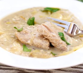 Slow Cooker Pork Chop And Potatoes in Mustard Sauce