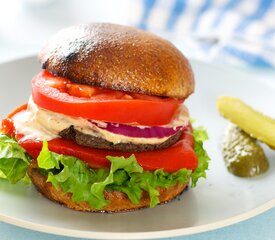 Homemade Black Bean Veggie Burgers 