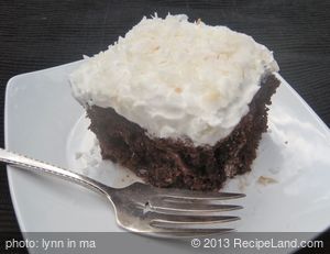 Coconut-Chocolate Poke Cake