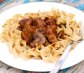 Beef Tips in Red Wine Sauce