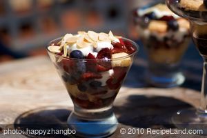 Blueberry and Cherry Trifles-Individual