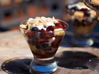 Blueberry and Cherry Trifles-Individual