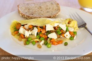 Vegetable Omelet with Cheese