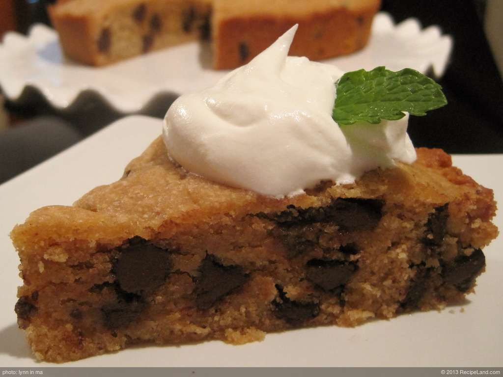 Peanut Butter and Chocolate Chip Cookie Cake recipe