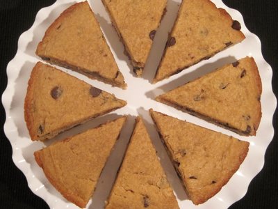 Peanut Butter and Chocolate Chip Cookie Cake