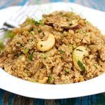 Quinoa Salad with Fennel, Mushrooms and Nuts
