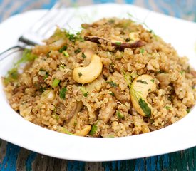 Quinoa Salad with Fennel, Mushrooms and Nuts