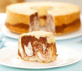 Chocolate Marbled Angel Food Cake