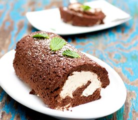 Chocolate Roulade with Coffee Cream