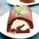 Chocolate Roulade with Coffee Cream