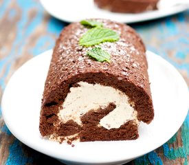 Chocolate Roulade with Coffee Cream