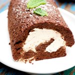 Chocolate Roulade with Coffee Cream
