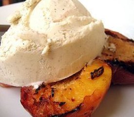 Grilled Peaches and Vanilla Bean Ice Cream