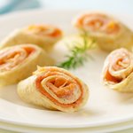Smoked Salmon Crepe Spirals
