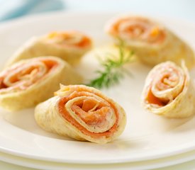 Smoked Salmon Crepe Spirals