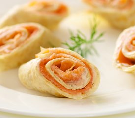 Smoked Salmon Crepe Spirals