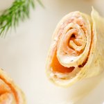 Smoked Salmon Crepe Spirals