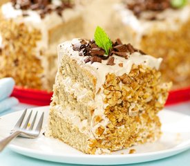 Coffee Cream Cake with Coffee Meringue Filling