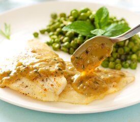 Sole with Orange Tarragon Cream Sauce