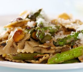 Bow-Tie Pasta, Asparagus, Toasted Almonds and Browned Butter