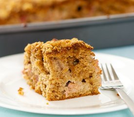 Best Rhubarb Cake (Healthier Version)