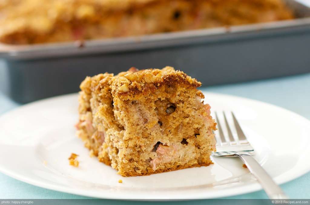 Best Rhubarb Cake (Healthier Version) recipe