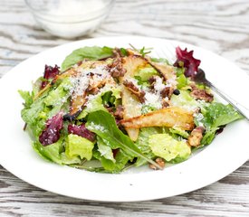 Roasted Pear, Walnuts and Parmesan Salad