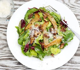 Roasted Pear, Walnuts and Parmesan Salad