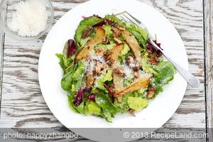 Roasted Pear, Walnuts and Parmesan Salad