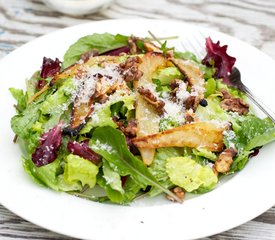 Roasted Pear, Walnuts and Parmesan Salad