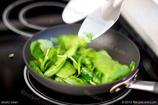 Stir in the spinach,