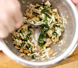 Spinach, Mozzarella and Pine Nuts Stuffed Pork Chops