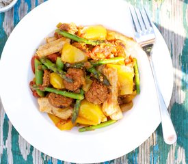 Asparagus, Sausage and Pepper Pasta