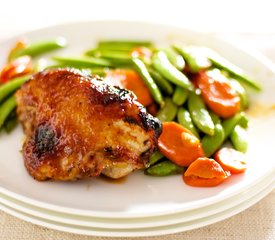 Orange-Hoisin Glazed Roasted Chicken and Vegetables