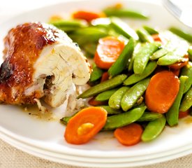 Orange-Hoisin Glazed Roasted Chicken and Vegetables