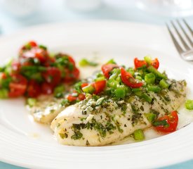 White Wine and Cilantro Braised Fish