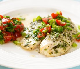 White Wine and Cilantro Braised Fish