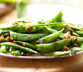 Sugar Snap Peas with Browned Butter, Hazelnuts and Sage