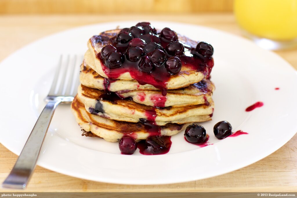 Blueberry Sour Cream Pancakes