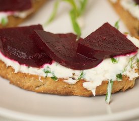 Beet and Goat Cheese Crostini