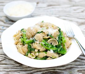 Broccoli Rabe (Rapini) and Pasta with White Bean and Anchovy Sauce