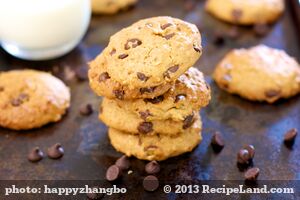 Applesauce, Peanut Butter and Chocolate Chip Cookies recipe