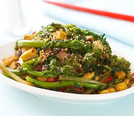 Rapini and Tofu Stir Fry