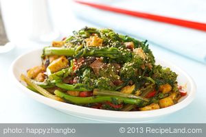 Rapini and Tofu Stir Fry