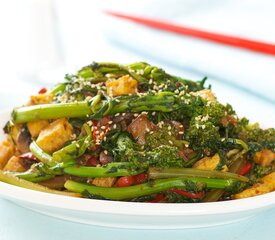 Rapini and Tofu Stir Fry