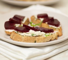 Beet and Goat Cheese Crostini