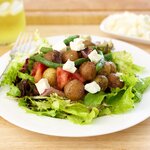 Roasted New Potato Salad with Basil Vinaigrette