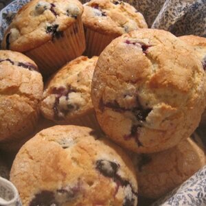 Jordan Marsh-Style Blueberry Muffins recipe